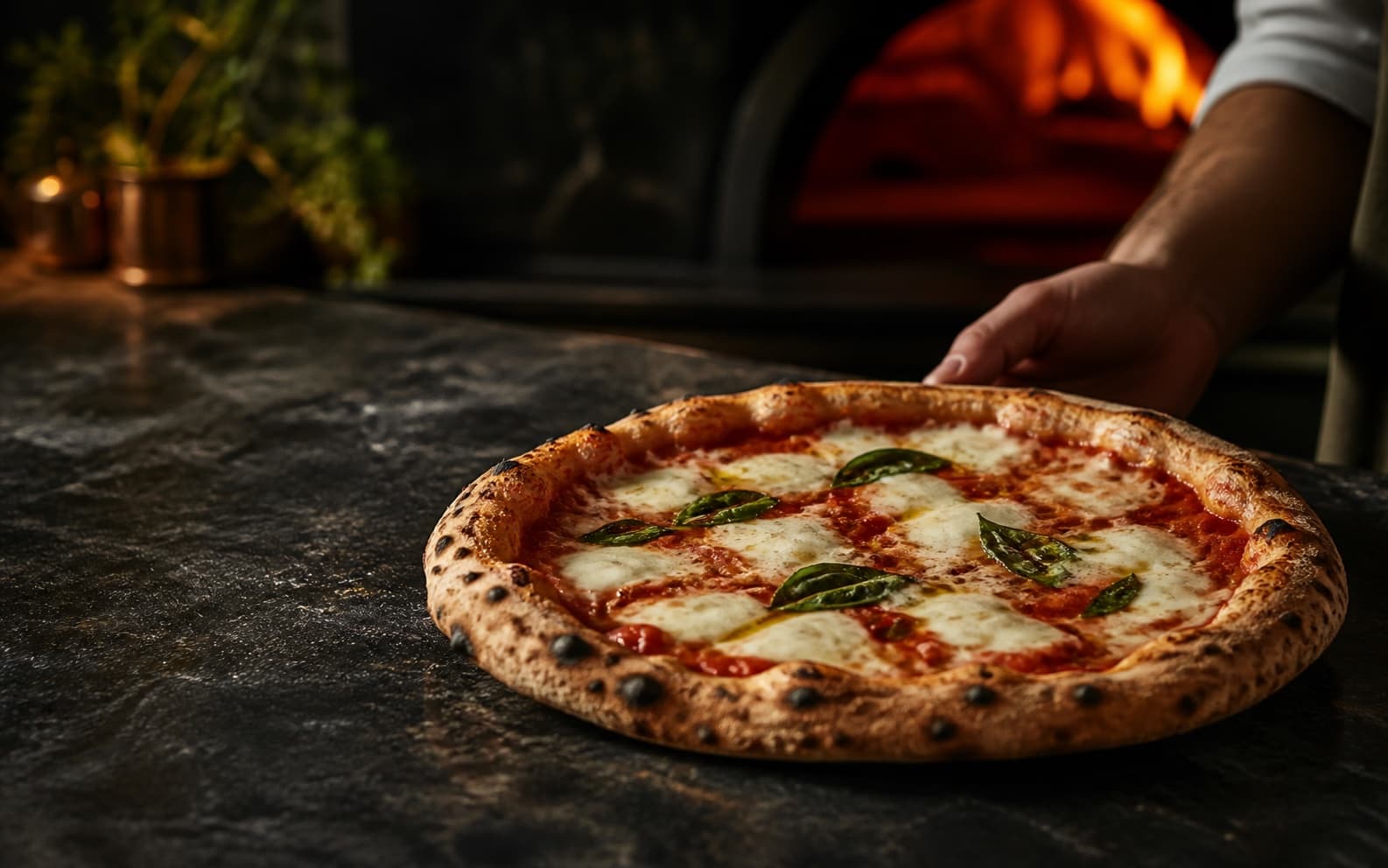 Fırından çıkan pizza